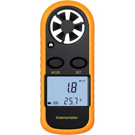 Anémomètre numérique LCD - Mesure de la vitesse du vent (1/5)