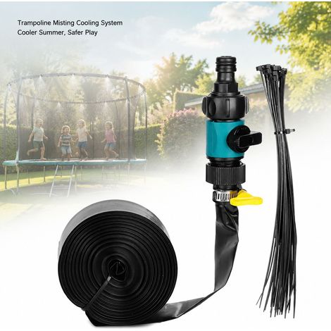 Irrigatore per trampolino Toivize - 15 m in PVC verde - Rinfrescante da giardino, irrigatore da esterno per bungee jumping, tubo per irrigazione resistente e sicuro (1/4)