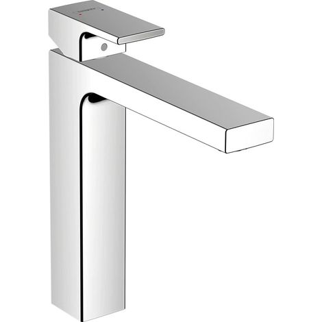 Hansgrohe Vernis Shape Mitigeur de lavabo 190, avec tirette et vidage synthétique, Chrome (71562000)