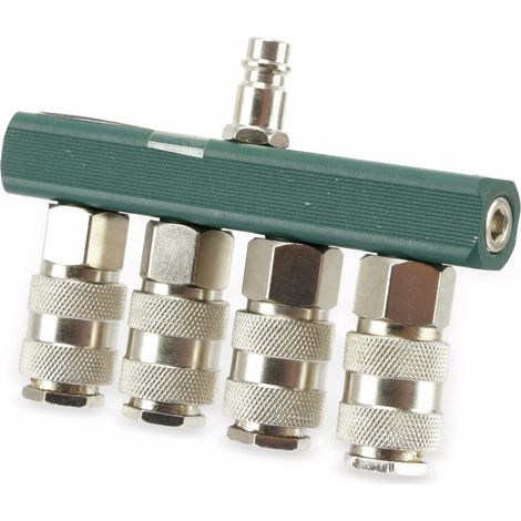 DAYTOOLS Druckluft-Verteiler DLV4, 4-fach