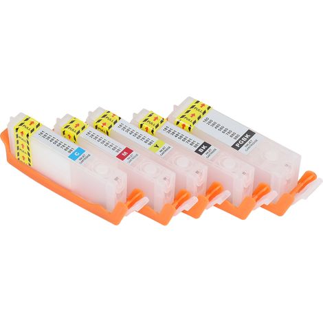5er-Pack Tintenpatronen PGBK BK CMY, wiederverwendbar, mit Permanentchip, für reibungslosen Betrieb, 280 281 (1/5)