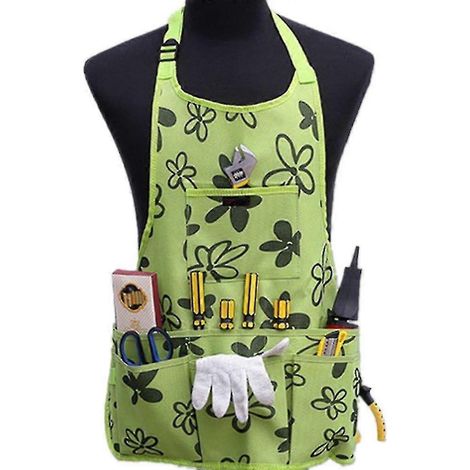 Tablier de travail en tissu Oxford, tablier de jardin imperméable et résistant avec poches à outils ajustables, idéal pour la maison et le jardin.