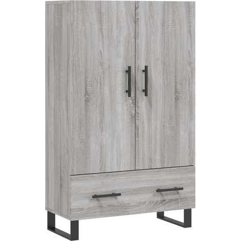 Credenza credenza cassettiera mobile contenitore organizer cucina soggiorno soggiorno alto Sonoma 69,5 x 31 x 115 cm pannelli compositi grigio 020035388