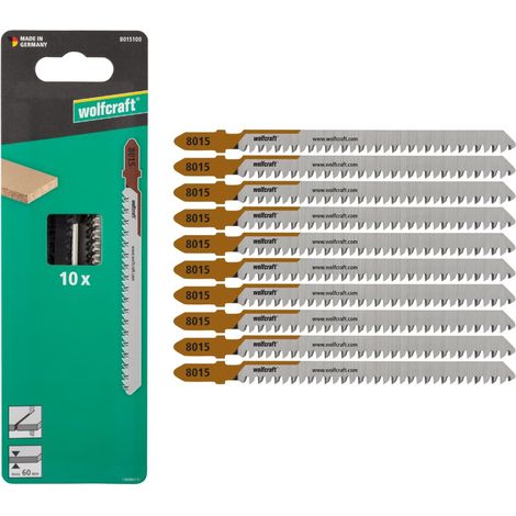 Lames de scie sauteuse, coupe fine – Lame HCS avec queue en T – Idéale pour les panneaux de particules et le bois tendre - Profondeur de coupe 60 mm (1/3)