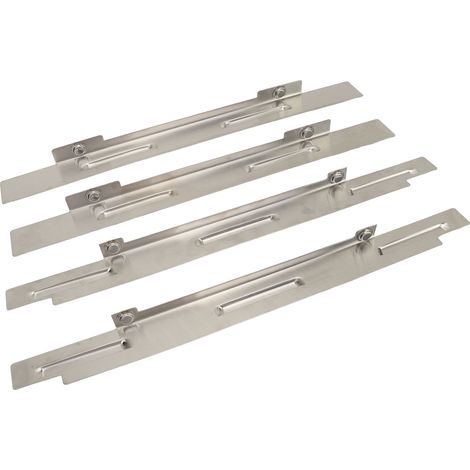 Pare-vent en acier inoxydable (lot de 4) pour plaque de cuisson de 91 cm (36 pouces) : combustion stable, réglable, pour la maison. (1/5)