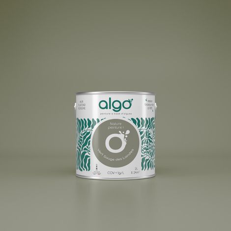 Peinture écologique Algo - Vert Sauge des Landes - 2L / Velours (1/4)