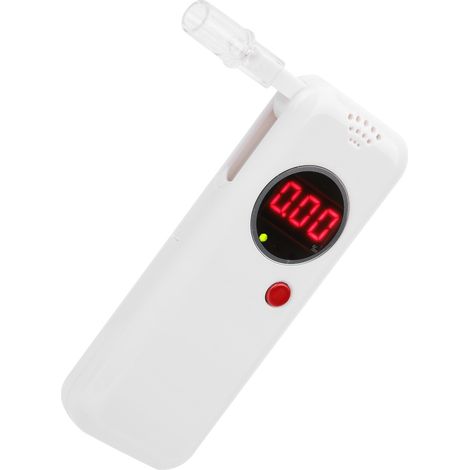 Éthylotest numérique avec écran LCD, analyseur d'alcoolémie pour conduite, accessoire de contrôle avec embout buccal, blanc, outil de dépistage (1/5)