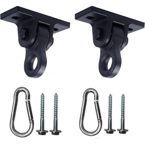 Accessoires pour balançoire hamac, lot de vis et boulons, une paire (2 pièces), noir (1/4)