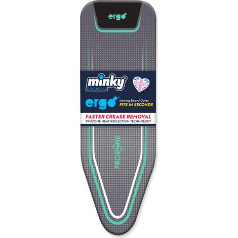 Minky Ergo Ironing Board Cover Copriasse da Stiro, Cotone, Menta, 122 x 38 cm (1/5)