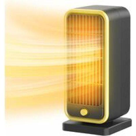 Chauffage électrique - Mini radiateur céramique - Chauffage rapide - Protection anti-basculement - Noir (1/4)