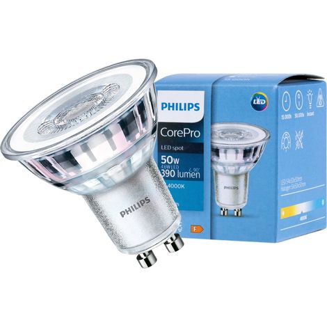 Bombilla LED GU10 4,6W = 50W 390lm 4000K Neutro 36° PHILIPS (1/5)