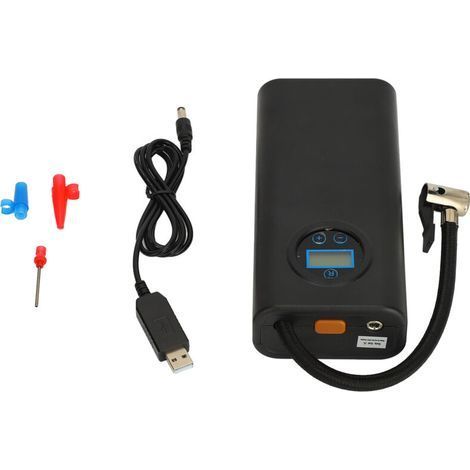 Gonfleur de pneus automatique, gonfleur de pneus portable 120 W, pompe à air électrique multifonctionnelle et facile à utiliser avec affichage numérique LED, convient aux voitures, vélos et motos. (1/4)