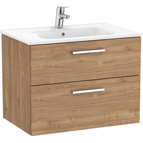 CONJUNTO VICTORIA BASE+LAVABO 600 NOGAL 2 CAJONES