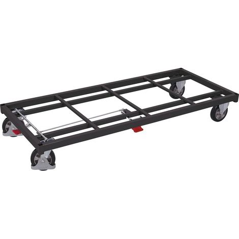 VARIOfit Schwerlastwagen Elastikbereifung 1200kg Tragkraft 2080x880mm Anthrazitgrau RAL 7016