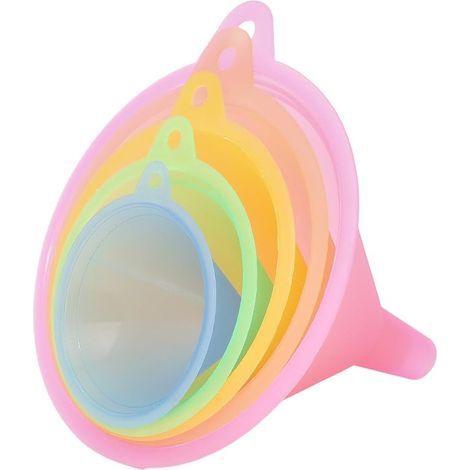 5 - Entonnoir - Cuisine - Bec Verseur Étroit - Transfert Liquides Et Secs - Pour Bouteilles Et Cosmétiques - Multicolore - 5 Tailles (1/5)