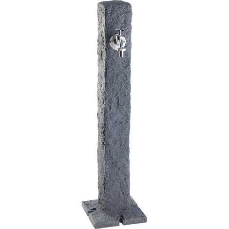 GARANTIA GRANIT columna de agua darkgranite incl. grifo cromado