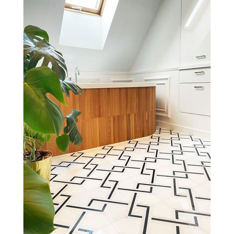 Mosaïque Pure White Quadron (1/4)