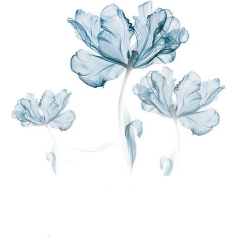 Hellblaue Blume, große blaue Blume, Wandaufkleber, Lotusblume, Wandtattoos für Erwachsene, Wohnzimmer, Schlafzimmer, Büros, Sofa-Hintergrund, Heimwanddekoration