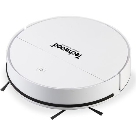 Robot Aspirateur 2 en 1, Aspiration et Nettoyage, 450Pa, Batterie 90 Min, Réservoir 350mL, Blanc