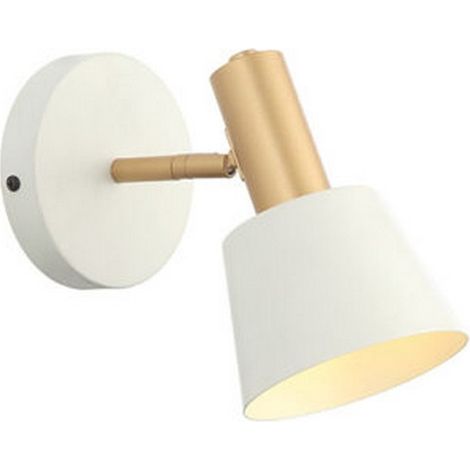Applique Murale Intérieure D120 Pour Ampoule LED E14 Blanc Mat et Doré Mat ZAMBELIS (1/2)