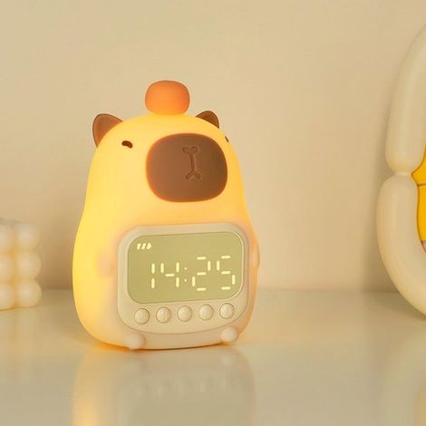 Dailygoods - Reloj despertador digital infantil con luz nocturna, regulable y recargable. (1/5)