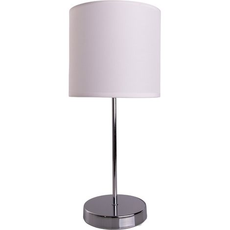 Naeve NEW YORK Lampe de table avec abat-jour rond blanc 1xE27