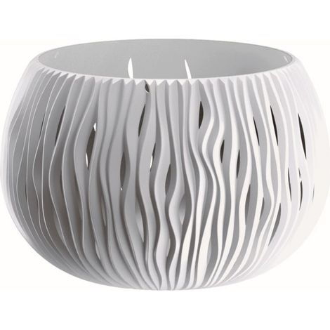 Nike DSK -Vase mit tridimensionaler Prosperplast -Dekoration - White37xH22 cm