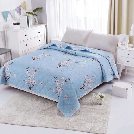 Couette Été - 100 x 150 cm - Microfibre Polyester Respirante et Légère - Lavable en Machine - Pour Sieste Canapé Voyage Voiture (1/5)