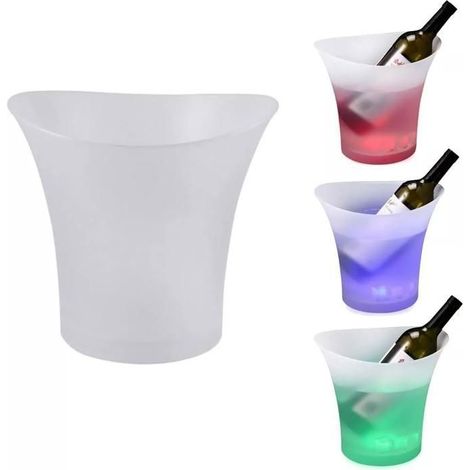 Seau à glace – Paquet de 3 – LED à changement de couleur – 7 couleurs – Parfait pour les fêtes au bar, les mariages et plus encore (1/5)