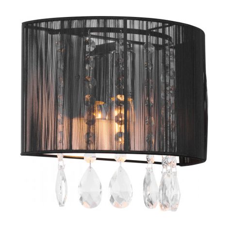 Applique murale Italux Essence LED chrome/noir E14 25cm (1/2)