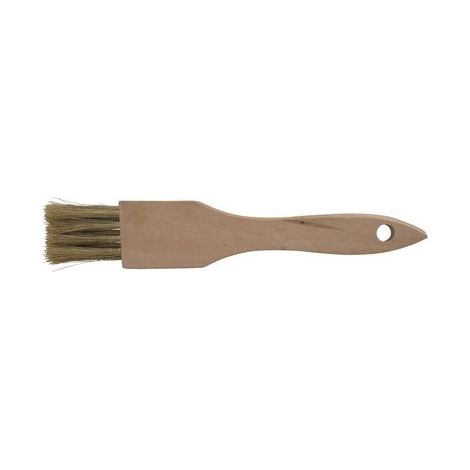 Brosse pinceau à fils en acier laitonné 42mm – Longueur totale 170mm – Diamètre 0,29mm – Manche en bois pour contrôle précis – Scid (1/2)