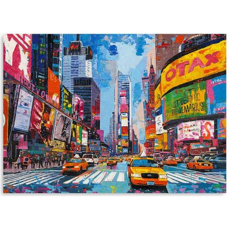 Domo Mea Dipinto Decorativo Su Tela - New York - 70 x 50 cm (1/2)