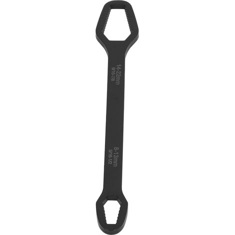 Clé à molette auto-serrante double extrémité 8-22mm, polyvalente et multifonction pour réparation automobile, outil ajustable noir. (1/5)