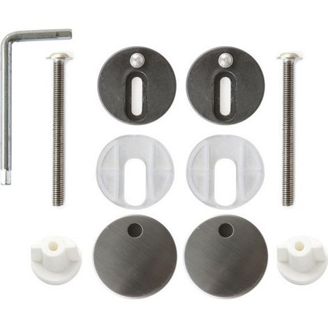 Kit de fixation déclipsable 2015 à descente manuelle pour abattant OLFA Ariane, Veneto, Aliance et Wood Slim