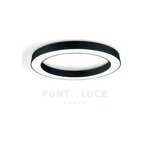 GLOBUS PLAFONIERA A LED 3000+4000K 6420LM 80W CCT D.100CM NERO DIMMERABILE