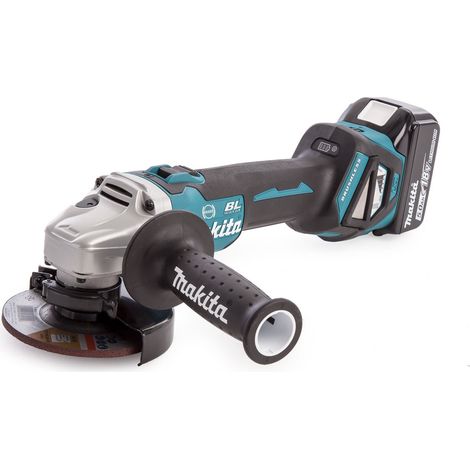 Makita DGA463RTJ 18v Cordless Brushless 115mm Angle Grinder 2 x Batteries & Case