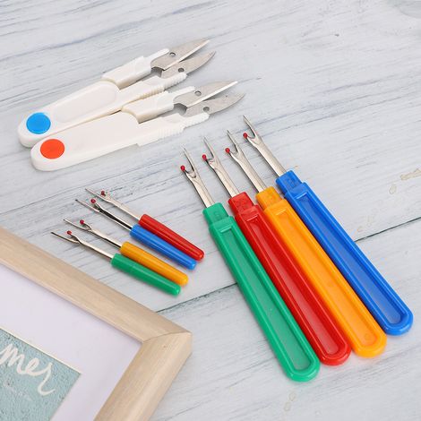 Kit de Couture Coloré : Ciseaux, Coupe-Fil et Découd-Vite avec Manches Ergonomiques (1/5)
