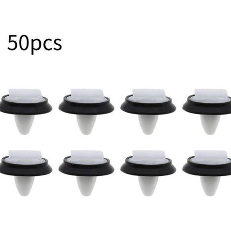50 clips de fixation en plastique avec rondelles en caoutchouc noir pour trous de 10 mm 71728806 (1/5)