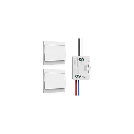 Conjunto de interruptores inalámbricos, interruptor inalámbrico autoalimentado, interruptor de pared impermeable. Controla tu luz desde una distancia de hasta 200 m. 21dyk