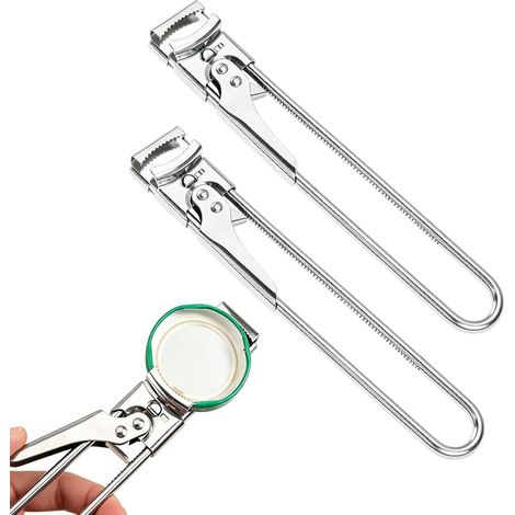 Ouvre-bocal en verre réglable Master Opener (lot de 2) - Ouvre-boîte multifonctionnel réglable en acier inoxydable avec poignée pour couvercle en verre - Ouvre-boîte pour seniors (1/4)