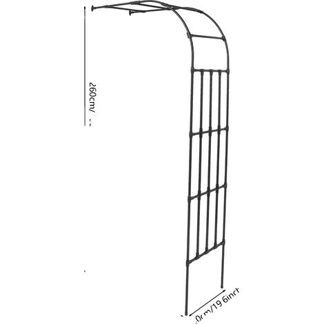 Gartenspalier, robuste Stahlkonstruktion, vielseitig im Außenbereich einsetzbar, 1,2 x 2,6 m (1/2)