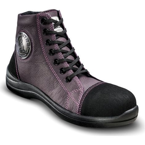 Scarpa antinfortunistica alta da donna Lemaitre Libert'in S3 SRC Viola / Nero 38