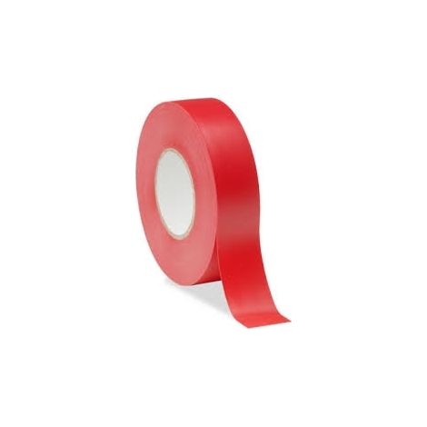 Rotes selbstverlöschendes PVC-Isolierband 0,13 x 19 mm 25 m FAEG - FG27193 (1/2)