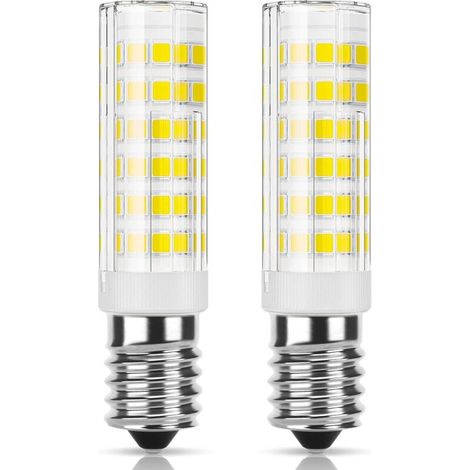Ampoule LED E14 hotte aspirante, 5W équivalent halogène 50W, Blanc froid 6000K 550LM, Ampoule petite culot à vis pour hotte et frigo, Non dimmable, 2 Pièces