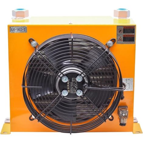 Refroidisseur d'air hydraulique AH1012T-CA, Refroidisseur de Refroidissement de réservoir de Carburant modifié sur Grue montée sur Camion 24V/12V/380V, radiateur d'huile refroidi par Air(380) (1/5)