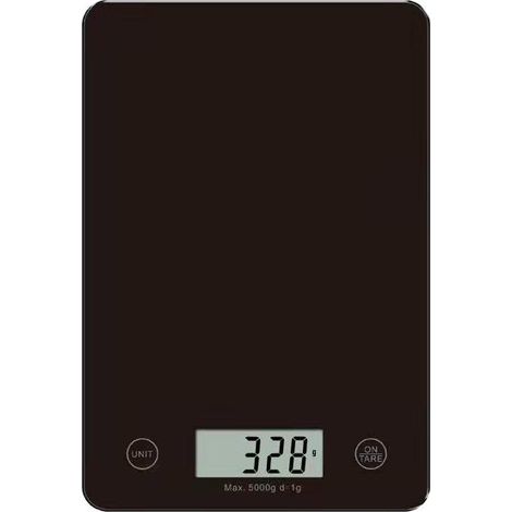 Kuchenwaage glas 5kg kv110 schwarz