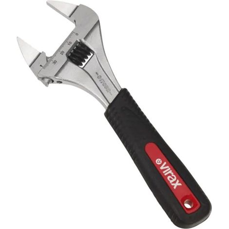 VIRAX llave ajustable, boca fina, abertura extra ancha 39 Lg.215 mm - 017050