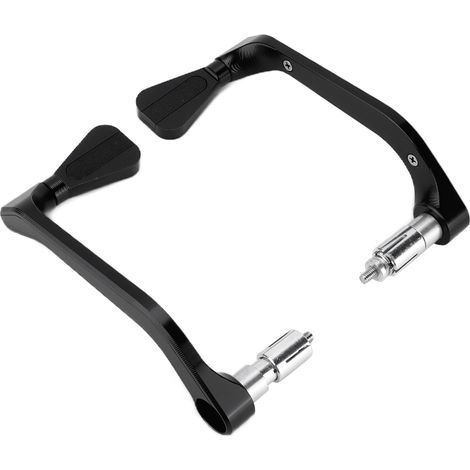 Lot de 2 Protège-Mains Moto Aluminium Alloy Accessoire Personnalisation Universel Compatible Guidon 22mm/0.87in Noir (1/5)