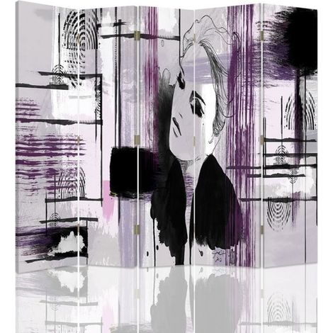Paravento bilaterale, Astratto con donna - 180x170 (1/5)