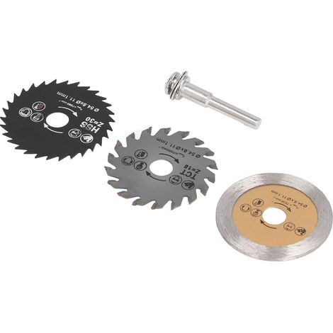 Lames de scie circulaires pour bois (4 pièces), 7000 tr/min, coupe nette et précise, dents incisives haute résistance, idéales pour tuyaux PVC et contreplaqué. (1/5)